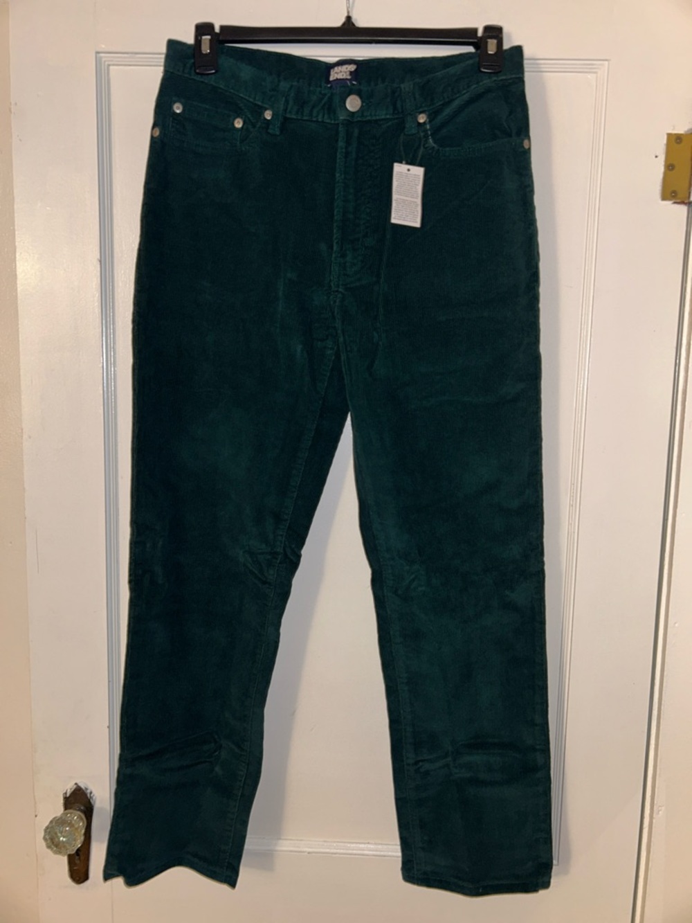 Lands' End Men’s Deep Balsam Straight Corduroy Pants